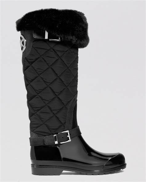 fulton quilted rain boot michael kors|michael michael kors fulton quilted rain boots .